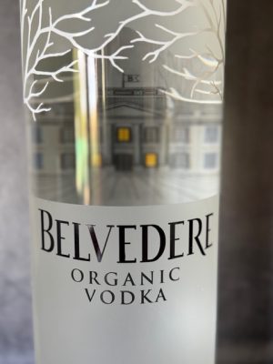 Belvedere Organic Vodka 6L Methuselah | Illuminated Luminous Bottle | Professional White Display Cradle | 40% ABV